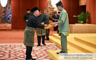 His Majesty Presents and Receives Letters of Credence
