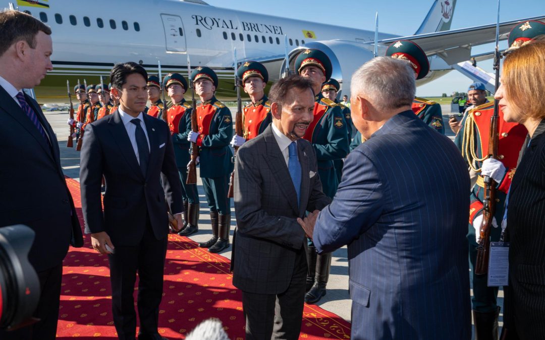 His Majesty The Sultan And Yang Di-Pertuan Of Brunei Darussalam Arrives In Kazan, The Russian Federation