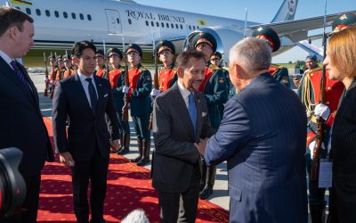 His Majesty The Sultan And Yang Di-Pertuan Of Brunei Darussalam Arrives In Kazan, The Russian Federation