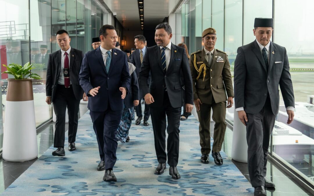 His Royal Highness arrive in Singapore